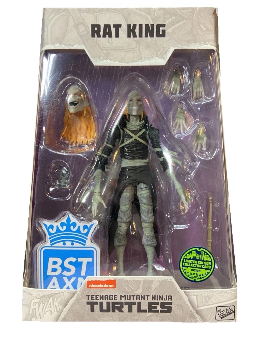 BST AXN Teenage Mutant Ninja Turtles RAT KING The Loyal Subjects 5” Figure NEW